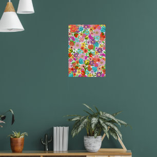 Póster Jardín Alegre en Flor