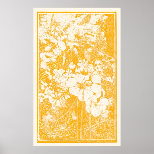 Póster Jardín amarillo (Frente)