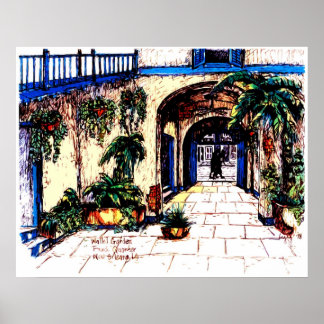 Póster Jardín amurallado - Poster