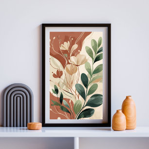 Póster Jardín Armonía III en Óxido – Floral Botánico Mode