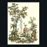 Póster Jardín asiático con mujeres y animales<br><div class="desc">Un bonito jardín de estilo asiático con varios animales y vigilado por una mujer atenta. La escena evoca los pensamientos del Jardín del Edén,  con una serpiente deslizándose en primer plano. ¡Un regalo perfecto para la persona de su vida que viaja bien por el mundo!</div>