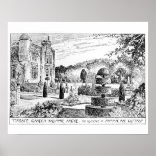 Póster Jardín Ballimore, Argyle de la terraza, de los