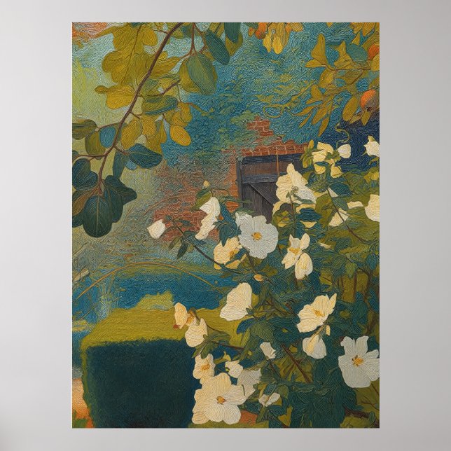 Póster Jardín Blanco (Frente)