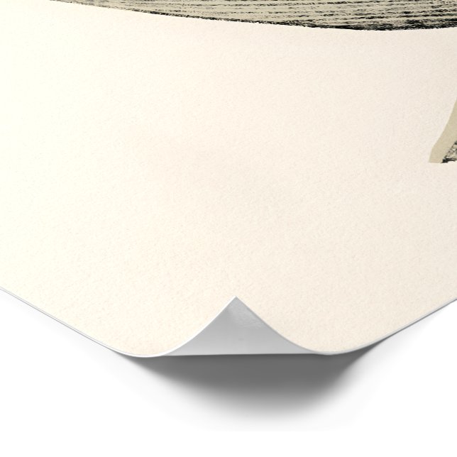 Póster Jardín Botánico Boho - Ilustración floral neutra (Esquina)