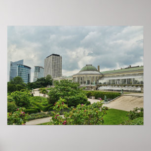 Póster jardín Botanique en el centro de Bruselas, Bélgica