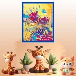 Póster Jardín Bush inspirador Muro de Cita Resumen Art De