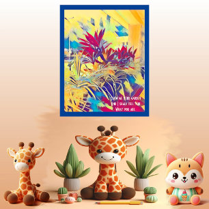 Póster Jardín Bush inspirador Muro de Cita Resumen Art De