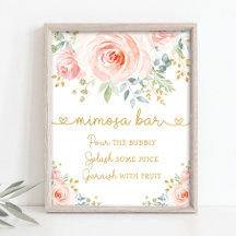Jardín Chic Rubor Rosa Floral Verdor Mimosa Bar