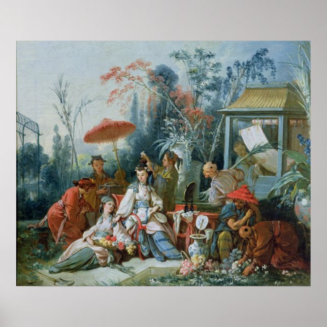 Póster Jardín chino, c.1742 (Frente)