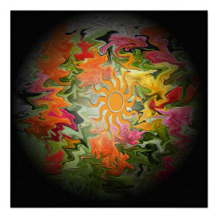 Póster Jardín con luz solar...