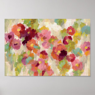 Póster Jardín coralino y esmeralda