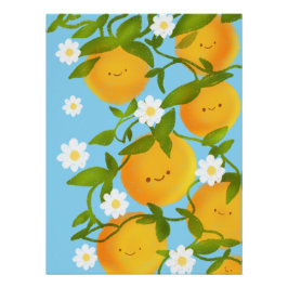 Póster Jardín de árboles de los Naranjas de verano
