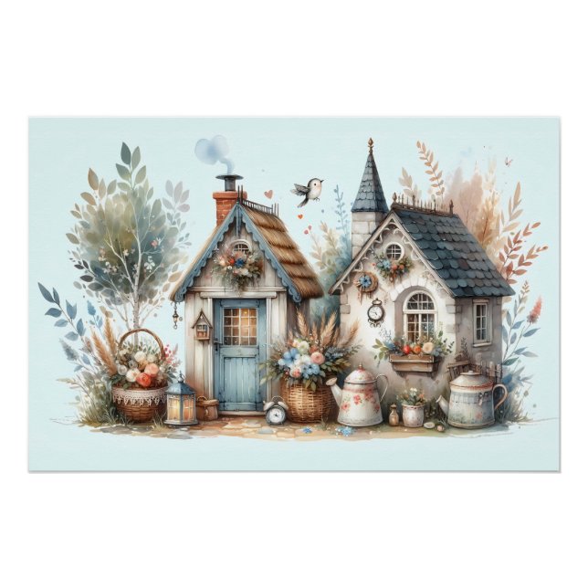 Póster Jardín de cabaña (Anverso)
