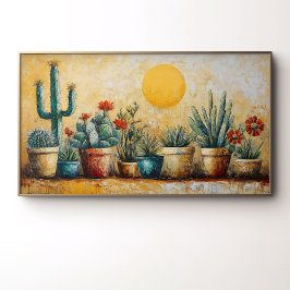 Póster Jardín de Cactus en Macetas