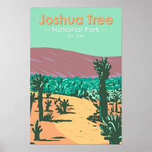 Póster Jardín de Cholla Cactus del Parque Nacional Joshua