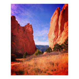 Póster Jardín de Colorado de los Dioses Parque Red Cliffs
