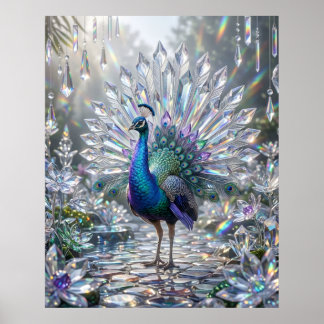 Póster Jardín de Cristal de Pavo Real Prisma
