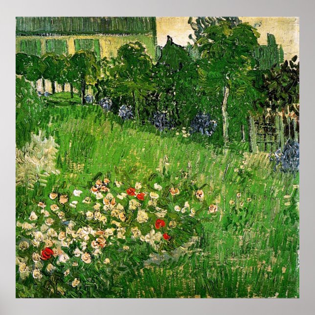 Póster Jardín de Daubigny por Van Gogh (Frente)