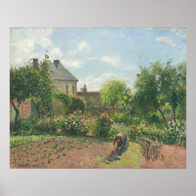 Póster Jardín de Eragny - Bella Artes Camille Pissarro (Frente)