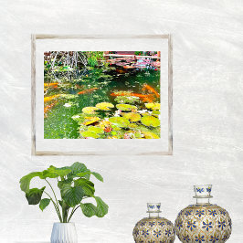 Póster Jardín de estanques de peces en Puerto Vallarta