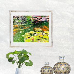 Póster Jardín de estanques de peces en Puerto Vallarta