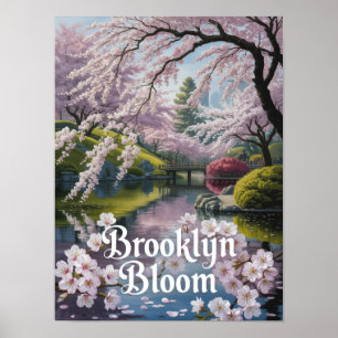 Póster Jardín de Flor de Cerezo Brooklyn Bloom