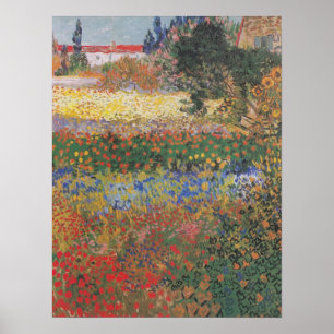 Póster Jardín de flores (1888) de Van Gogh