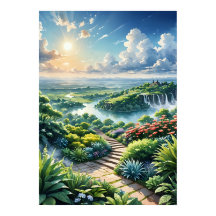 Jardín de flores celestiales