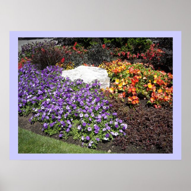 Póster Jardín de flores elegante (Frente)