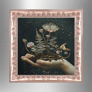 Póster Jardín de flores en el Poster de mano