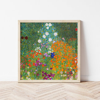 Póster Jardín de flores | Gustav Klimt