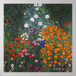Póster Jardín de flores por Gustav Klimt