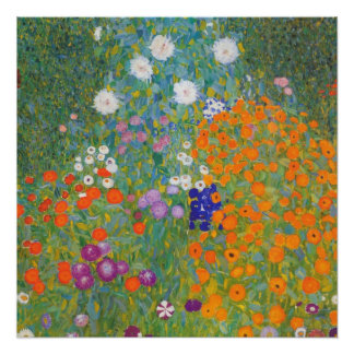 Póster Jardín de flores por Gustav Klimt