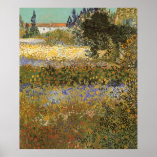 Póster Jardín de flores por Vincent van Gogh