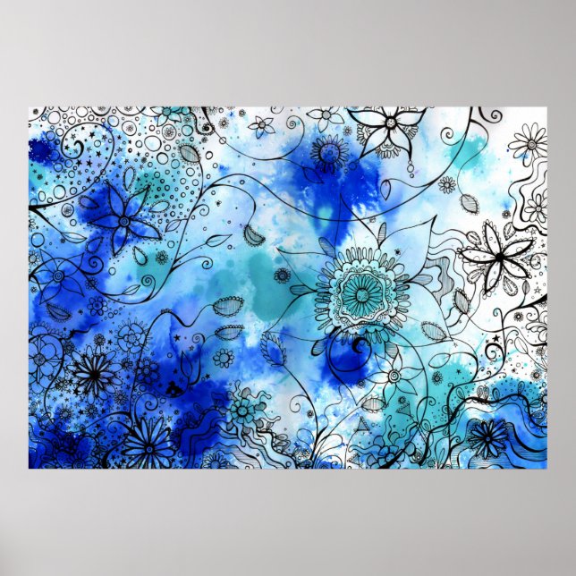 Póster Jardín de flores - poster (Frente)