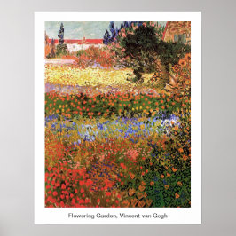 Póster Jardín de flores, Vincent van Gogh.