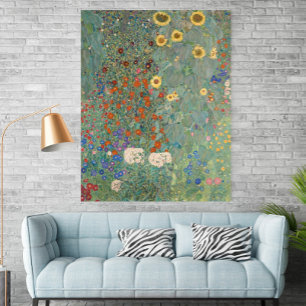 Póster Jardín de granja con girasoles de Gustav Klimt (19