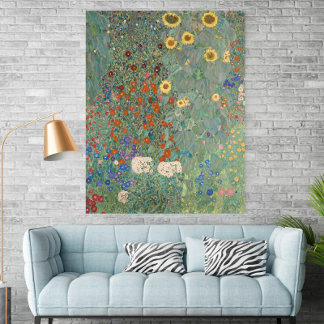 Póster Jardín de granja con girasoles de Gustav Klimt (19