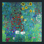 Póster Jardín de granja con girasoles, Gustav Klimt<br><div class="desc">Gustav Klimt (14 de julio de 1862 - 6 de febrero de 1918) era un pintor simbolista austríaco y uno de los miembros más destacados del movimiento secesión de Viena. Klimt es conocido por sus pinturas, murales, bocetos y otros objetos artísticos. Además de sus obras figurativas, que incluyen alegorías y...</div>