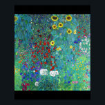 Póster Jardín de granja con girasoles, Gustav Klimt<br><div class="desc">*Puede personalizar el color de fondo y el texto de este elemento libremente usando "Editar diseño". Gustav Klimt (14 de julio de 1862 - 6 de febrero de 1918) era un pintor simbolista austríaco y uno de los miembros más destacados del movimiento secesión de Viena. Klimt es conocido por sus...</div>