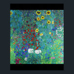 Póster Jardín de granja con girasoles, Gustav Klimt<br><div class="desc">*Puede personalizar el color de fondo y el texto de este elemento libremente usando "Editar diseño". Gustav Klimt (14 de julio de 1862 - 6 de febrero de 1918) era un pintor simbolista austríaco y uno de los miembros más destacados del movimiento secesión de Viena. Klimt es conocido por sus...</div>