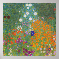 Jardín de granja con girasoles — Gustav Klimt