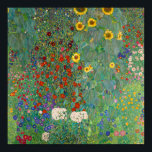Póster Jardín de granja con girasoles por Gustav Klimt<br><div class="desc">Jardín de granja con girasoles por Gustav Klimt</div>