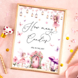 Póster Jardín de hadas florales cuántos caramelos hay en