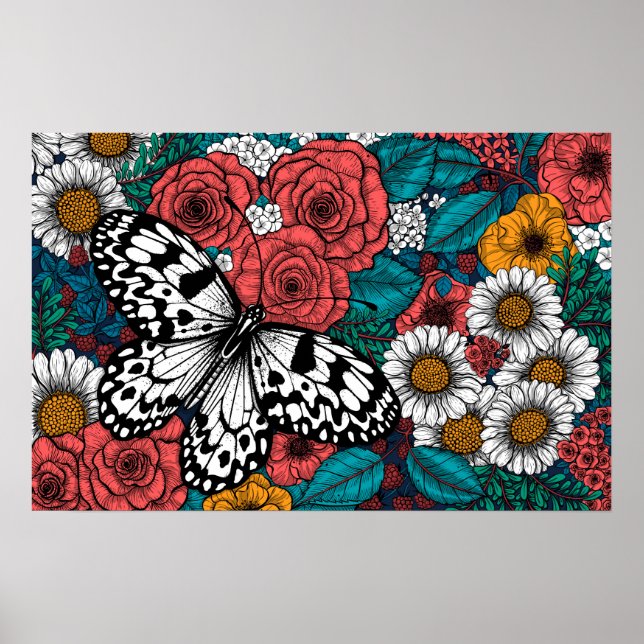 Póster Jardín de kite de papel (Frente)