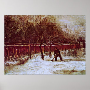 Póster Jardín de la casa parroquial en Nuenen por Vincent