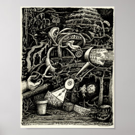 Póster Jardín de la locura por Brian Benson