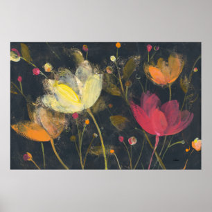 Póster Jardín de la luna en negro