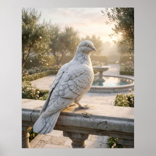 Póster Jardín de la Paz de la Paloma de Mármol