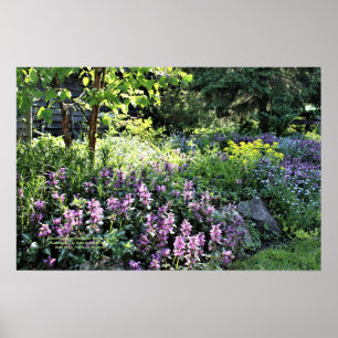 Póster Jardín de la primavera de Northside de la cabaña